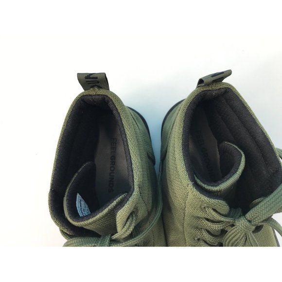Feelgrounds Mens Barefoot Highrise Knit Olive Green Sneakers Size 11 EUR 44 - Picture 5 of 8